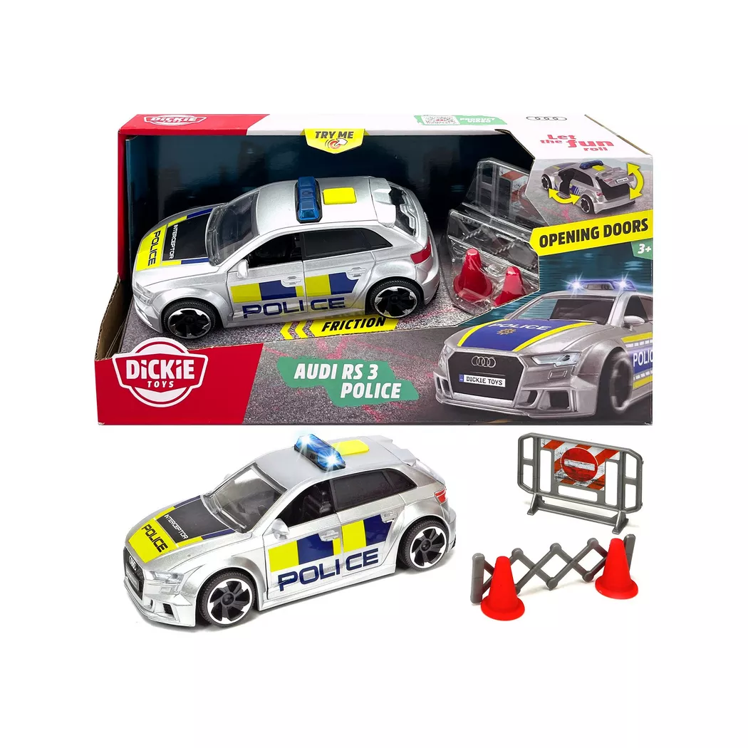 Dickie - Audi RS3 Police, Multicolor