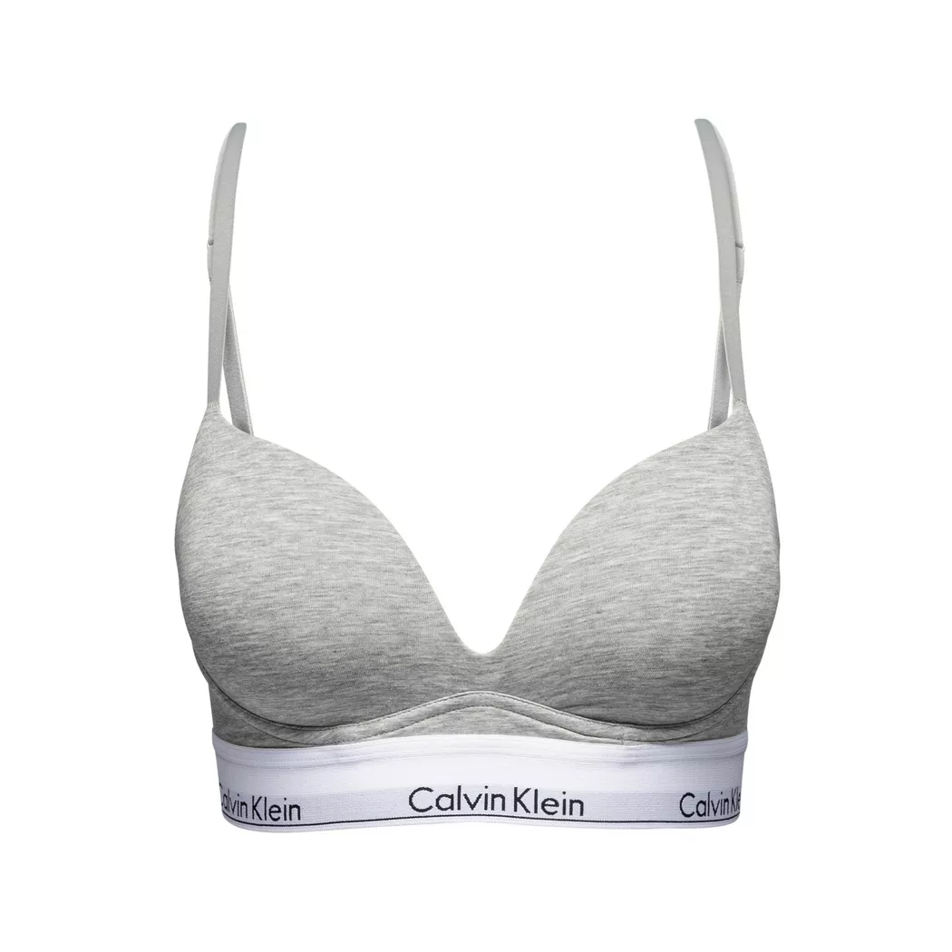 Calvin Klein - Triangle-BH, wattiert, für Damen, Grau, Größe 80A
