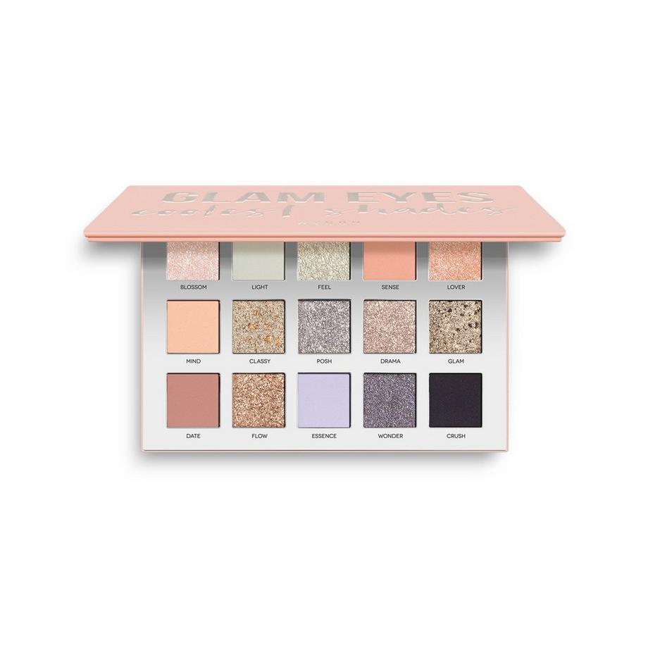 Palette di ombretti con textures matt e shimmer