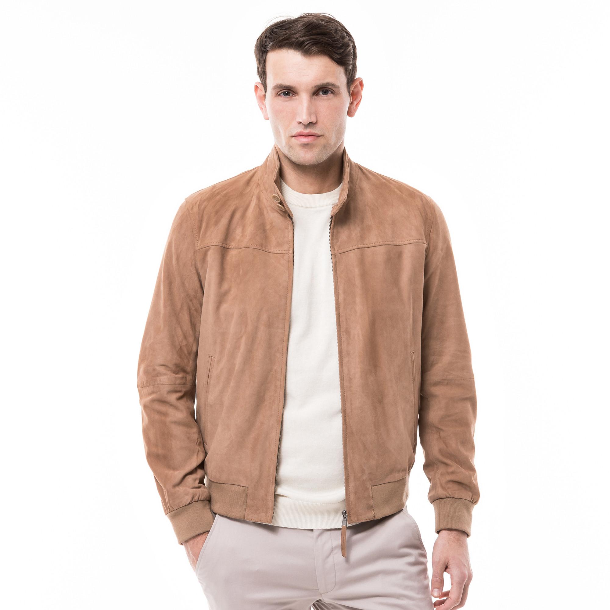 Image of Lederblouson Herren Beige 52