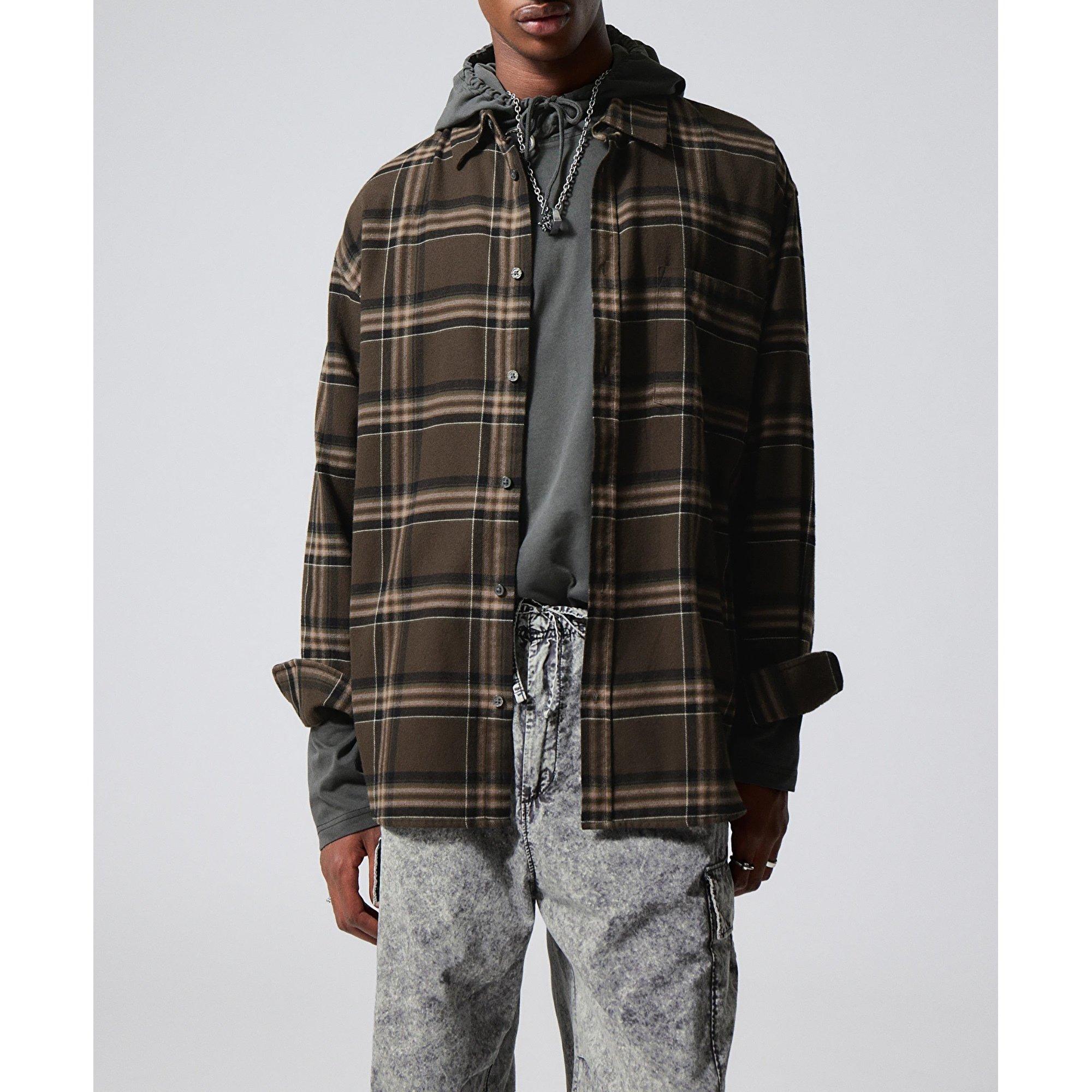 Image of Hemd, Langarm Herren Braun L