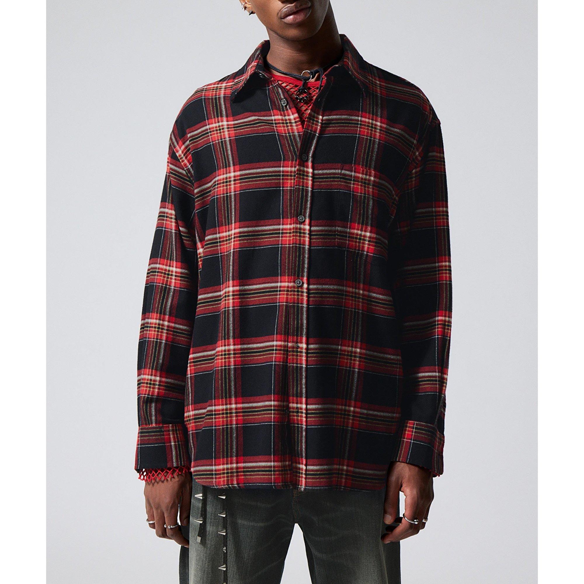 Image of Hemd, Langarm Herren Dunkelrot XS