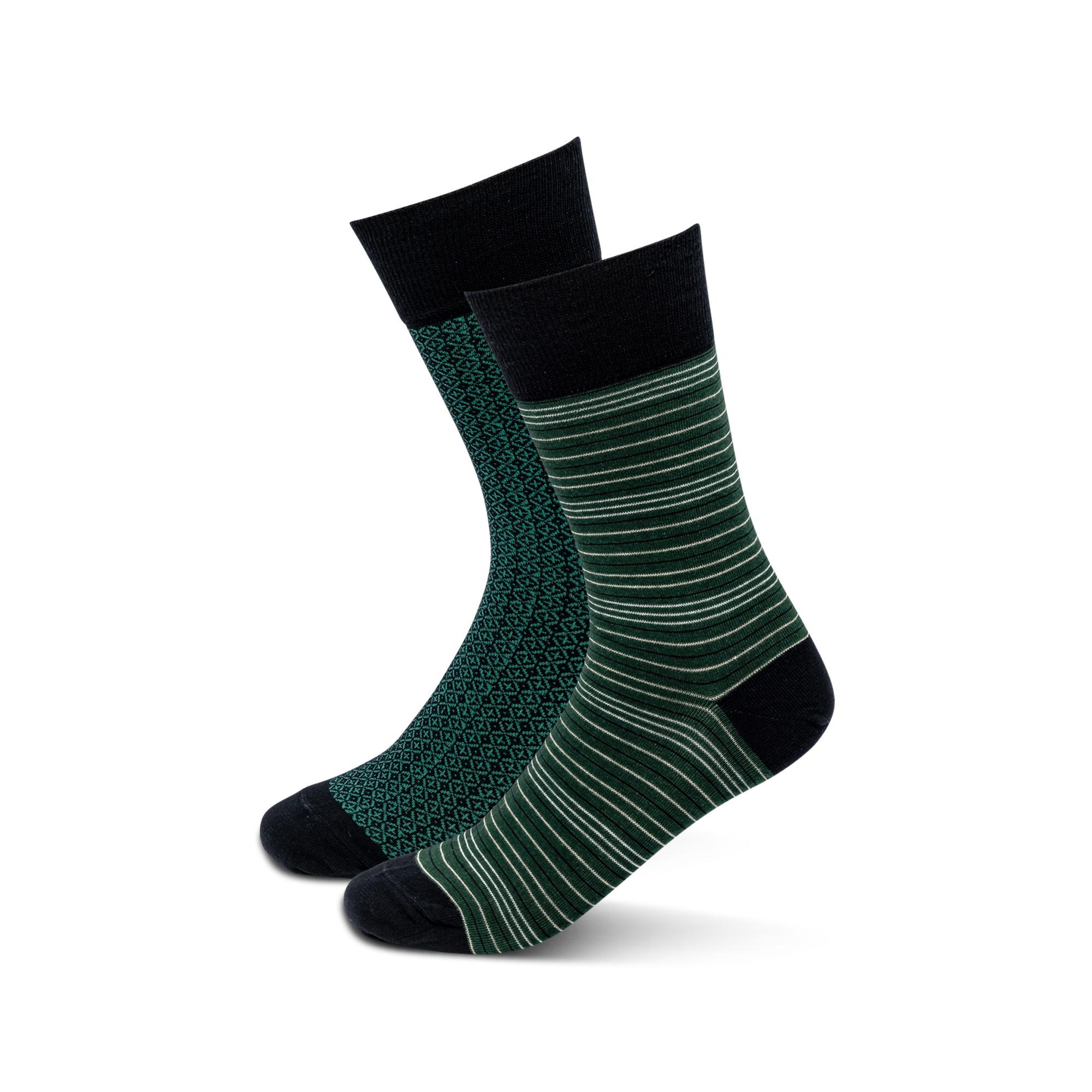 Image of Duopack, Wadenlange Socken Herren Dunkelgrün 39-42