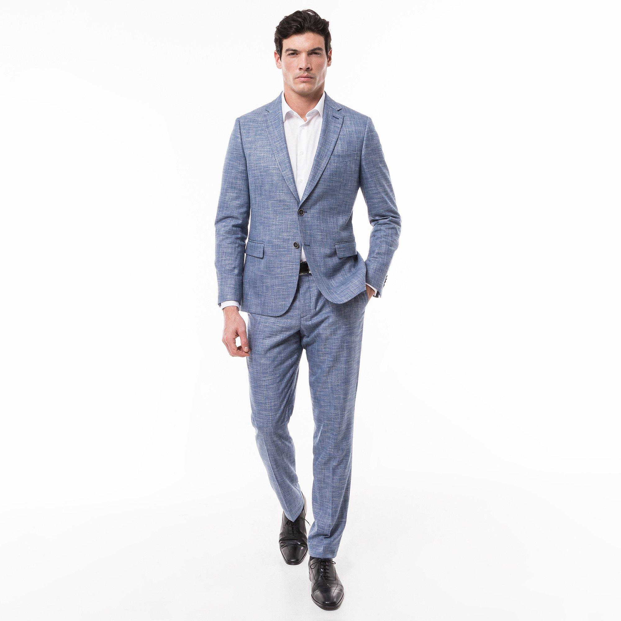 Image of Veston Modern Fit Herren Hellblau 46
