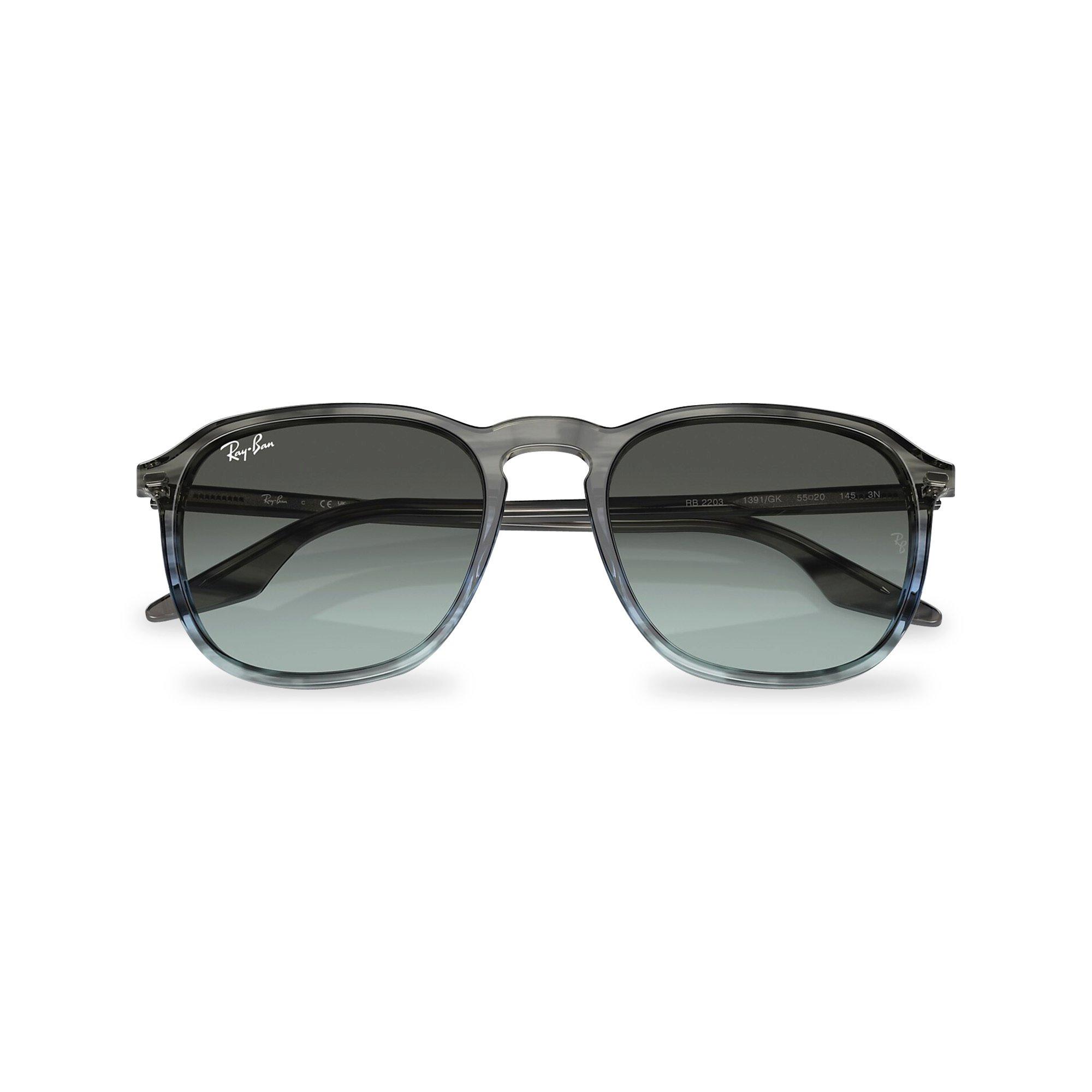 Ray-Ban RB2203 Occhiali da Sole Rotondi a Righe  