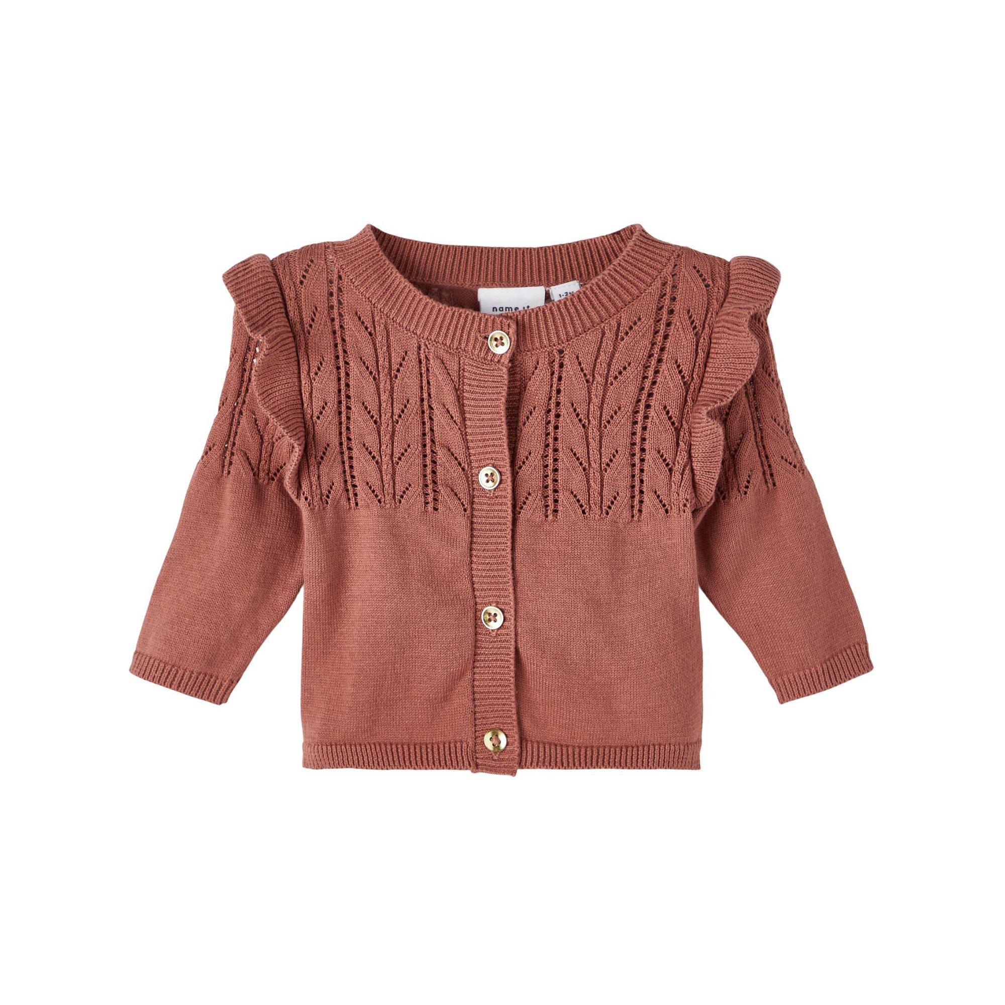 Image of Cardigan, Langarm Unisex Terracotta 68
