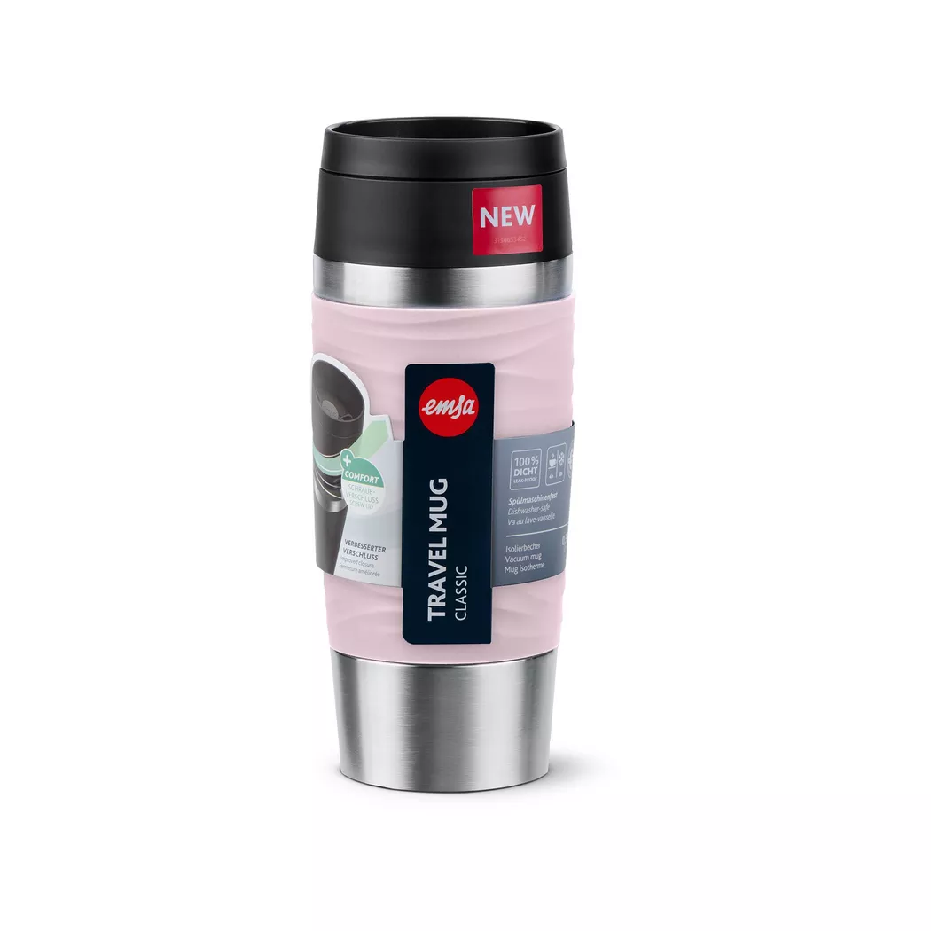EMSA Travel Mug Waves 36 ml Pink, Edelstahl