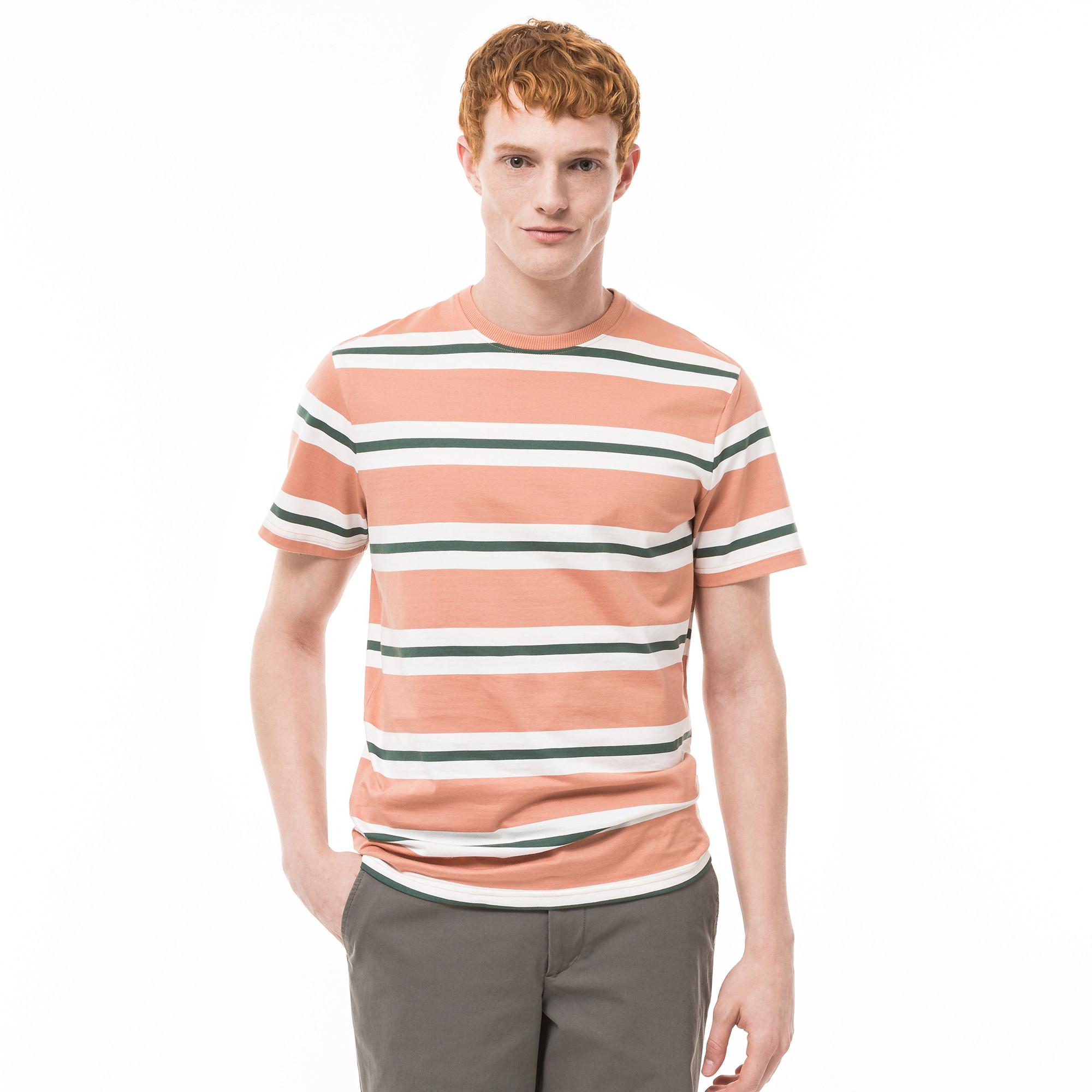 Manor Man T-shirt a righe girocollo maniche corte  