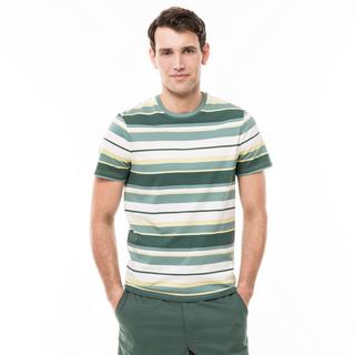 Manor Man Kurzarm Rundhals T-Shirt Gestreift  