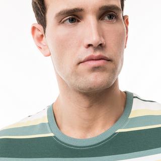 Manor Man Kurzarm Rundhals T-Shirt Gestreift  