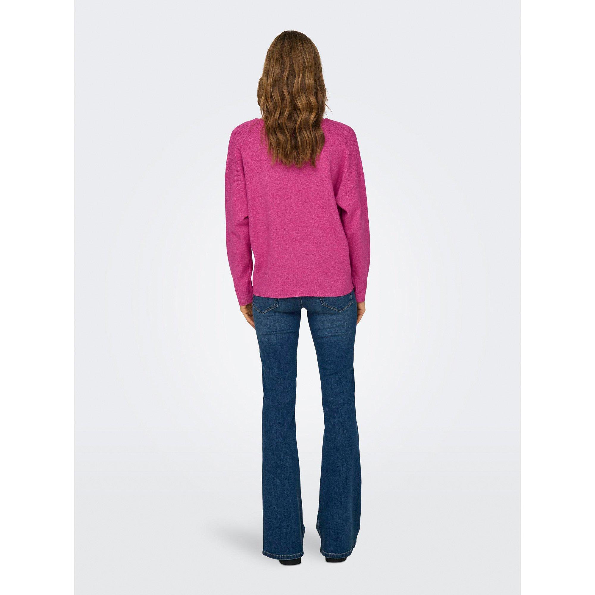 ONLY V-Ausschnitt Langarm Relaxed Fit Pullover  