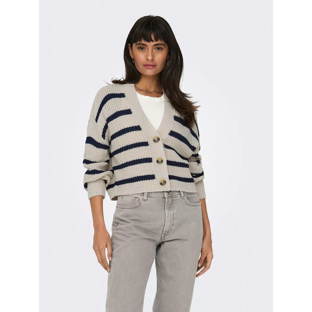 Only - Cardigan, langarm, für Damen, Zweifarbig Größe M