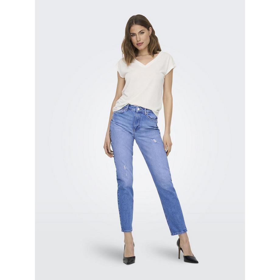 ONLY V-Ausschnitt Kurzarm T-Shirt Regular Fit  