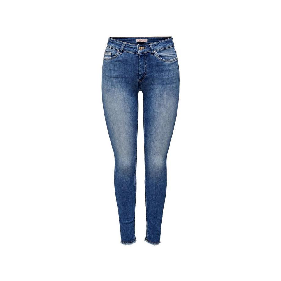 ONLY Skinny Fit Jeans mit offenem Saum  
