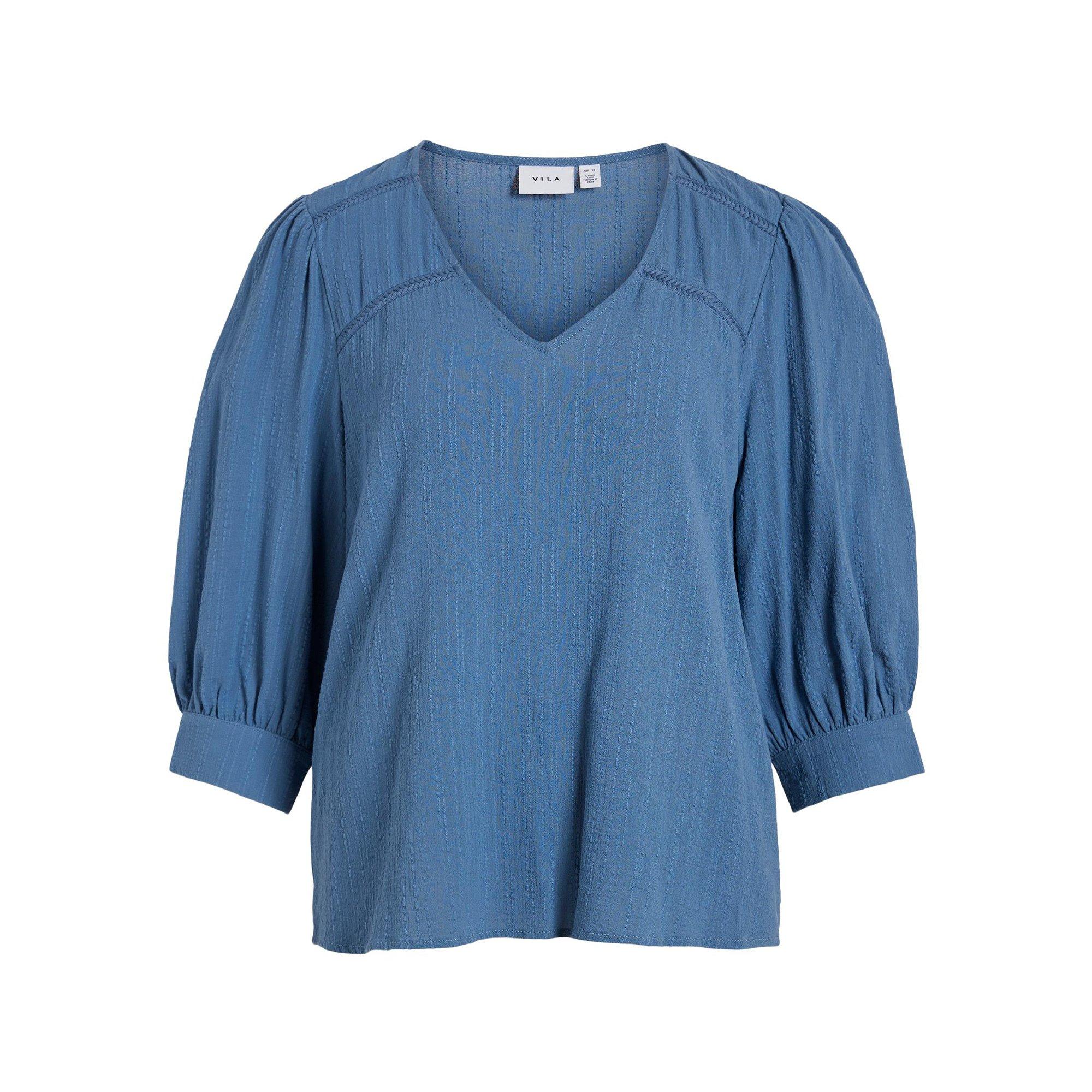 Image of Bluse, 3/4-arm Damen Mittelblau 34