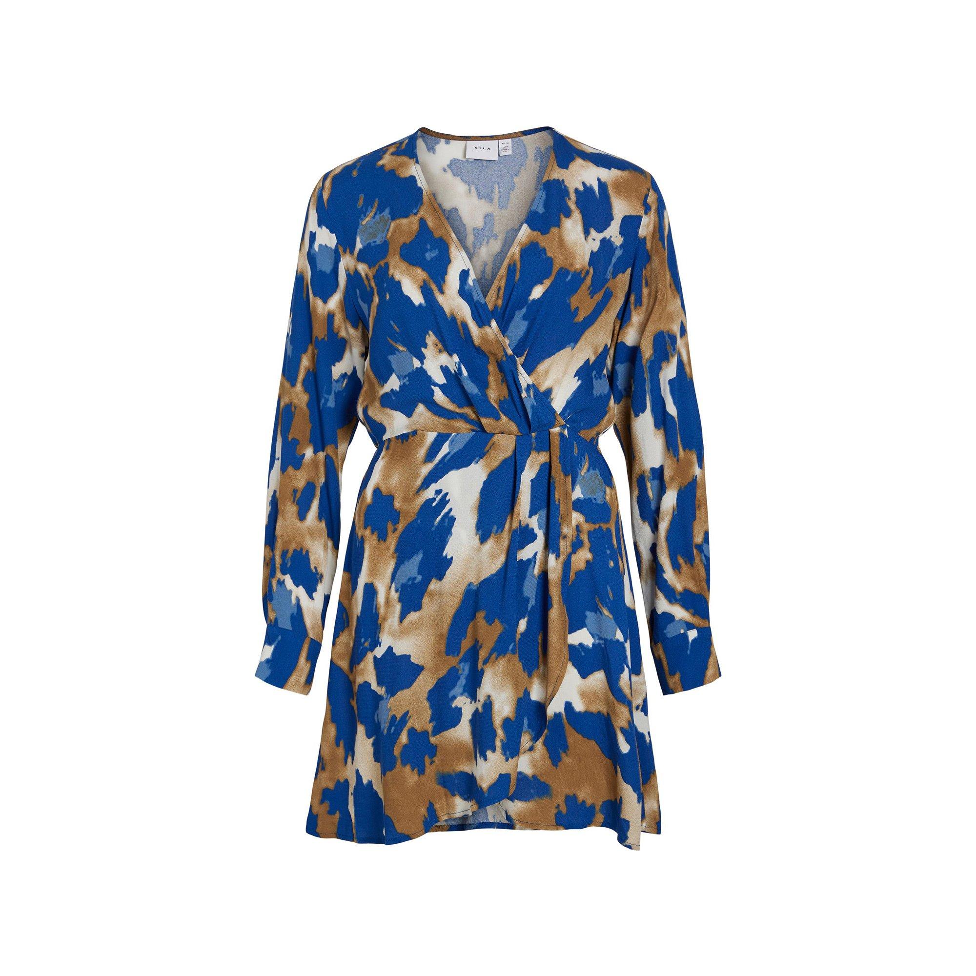 Image of Freizeitkleid, Langarm Damen Blau Bunt 34