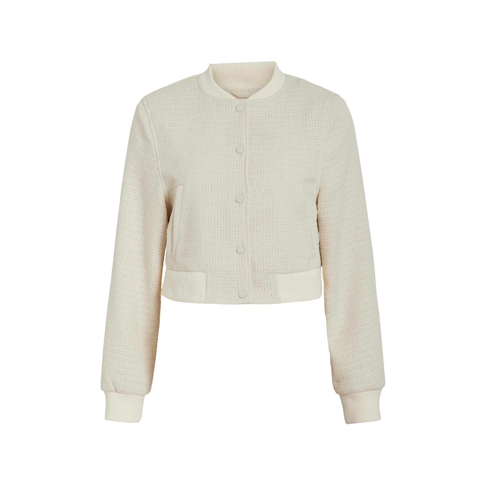 Image of Bomberjacke Mit Knöpfen Damen Creme 38