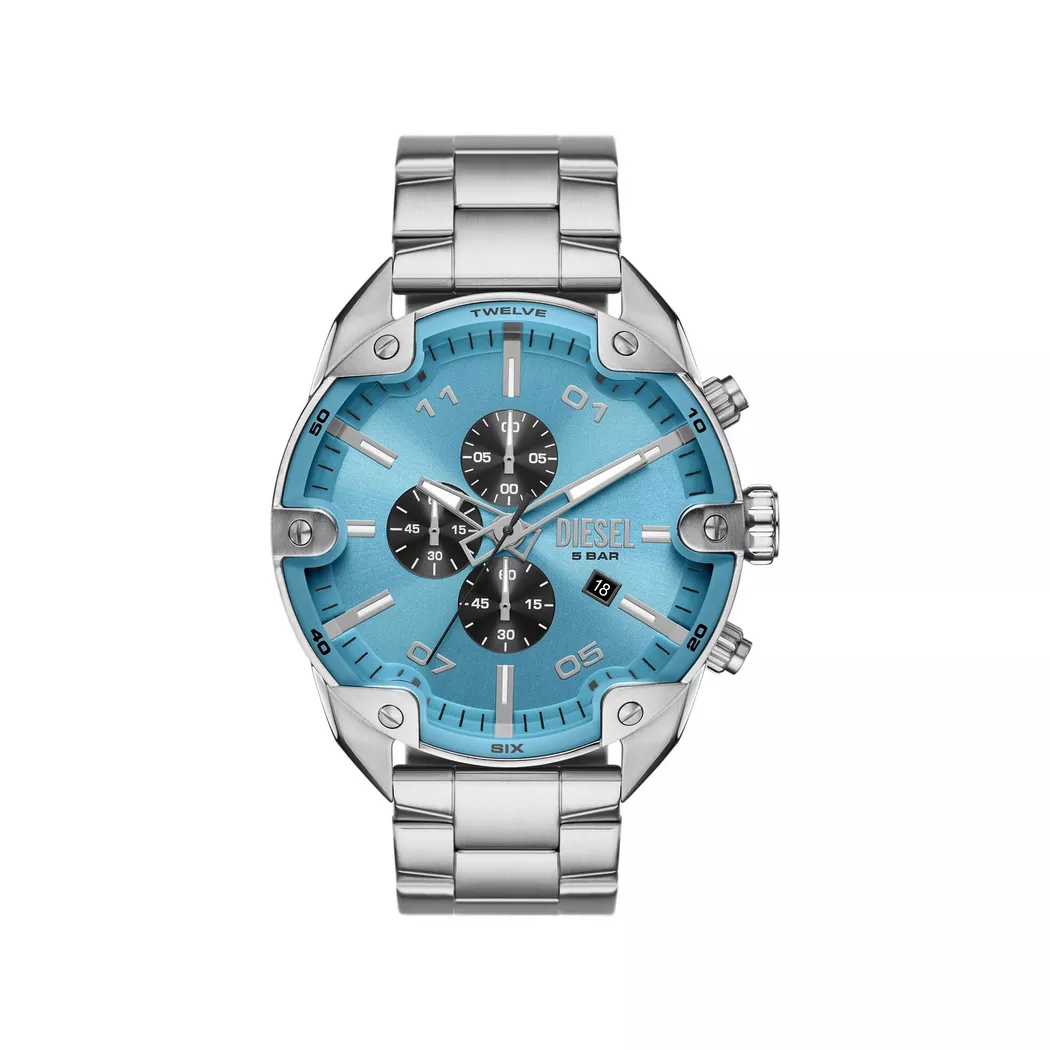 Diesel - Chronograph Uhr, Spiked, 49mm, Silber