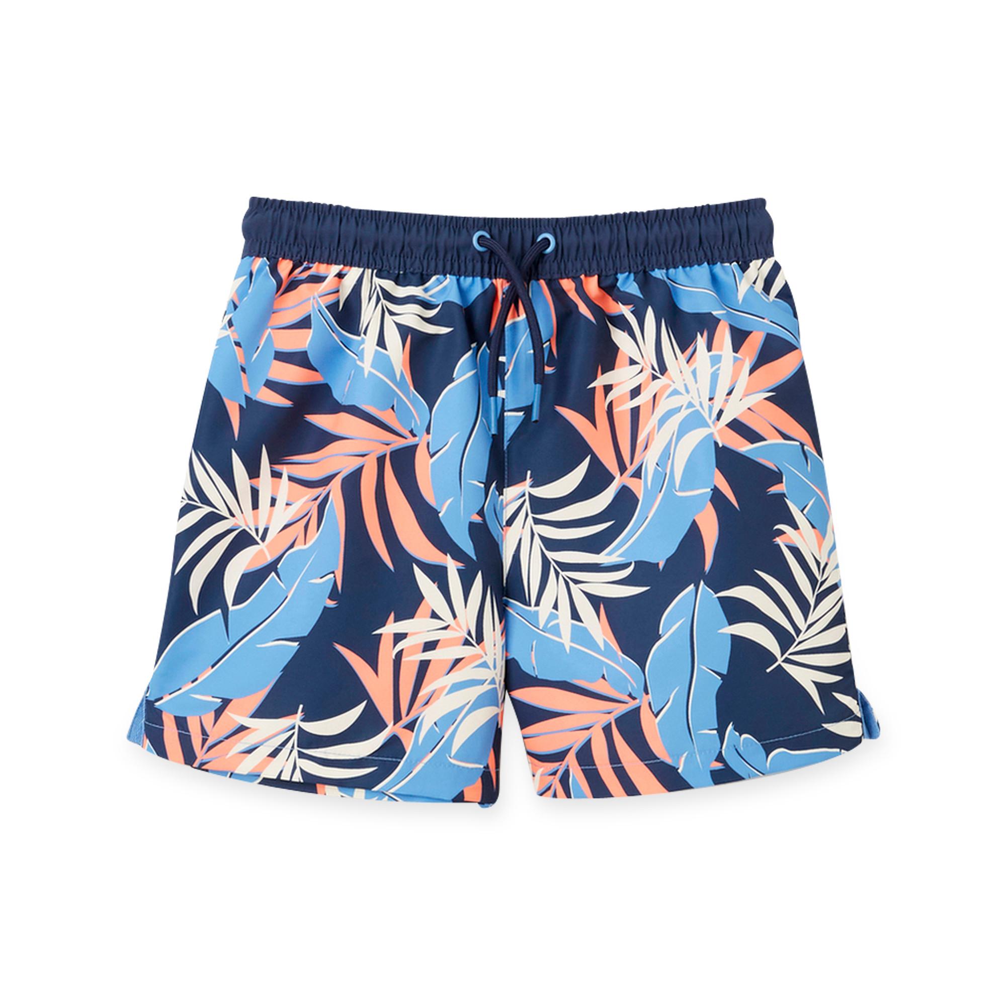 Image of Badeshorts Jungen Weiss Bedruckt 14A