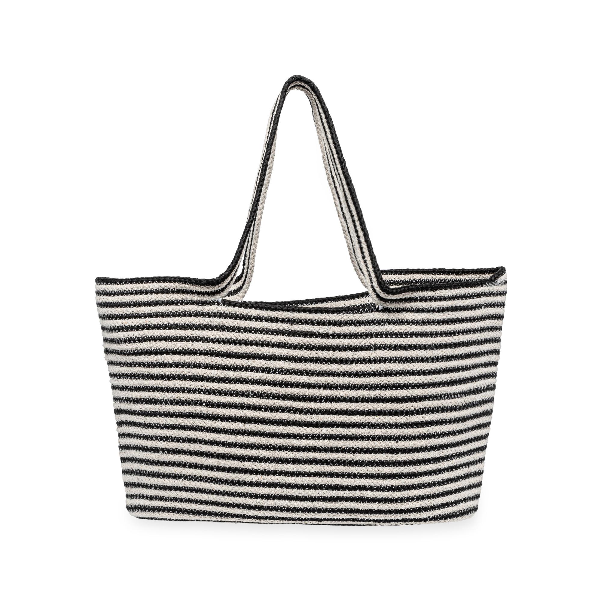 Image of Strandtasche Damen Schwarz/Weiss ONE SIZE