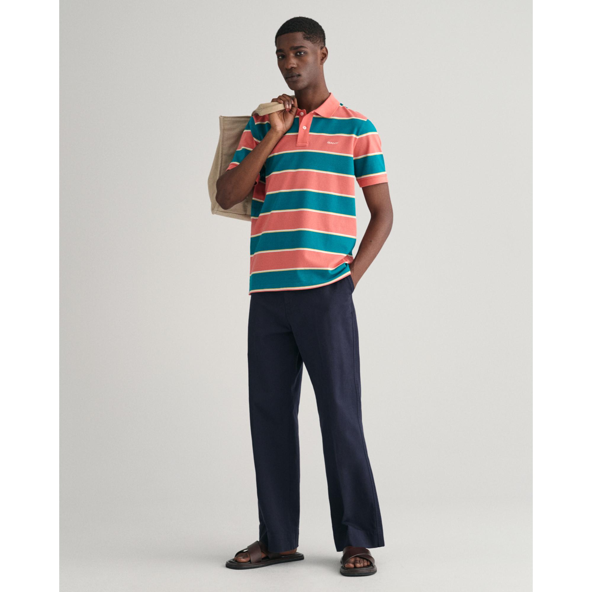 GANT Polo Rayé Manches Courtes  