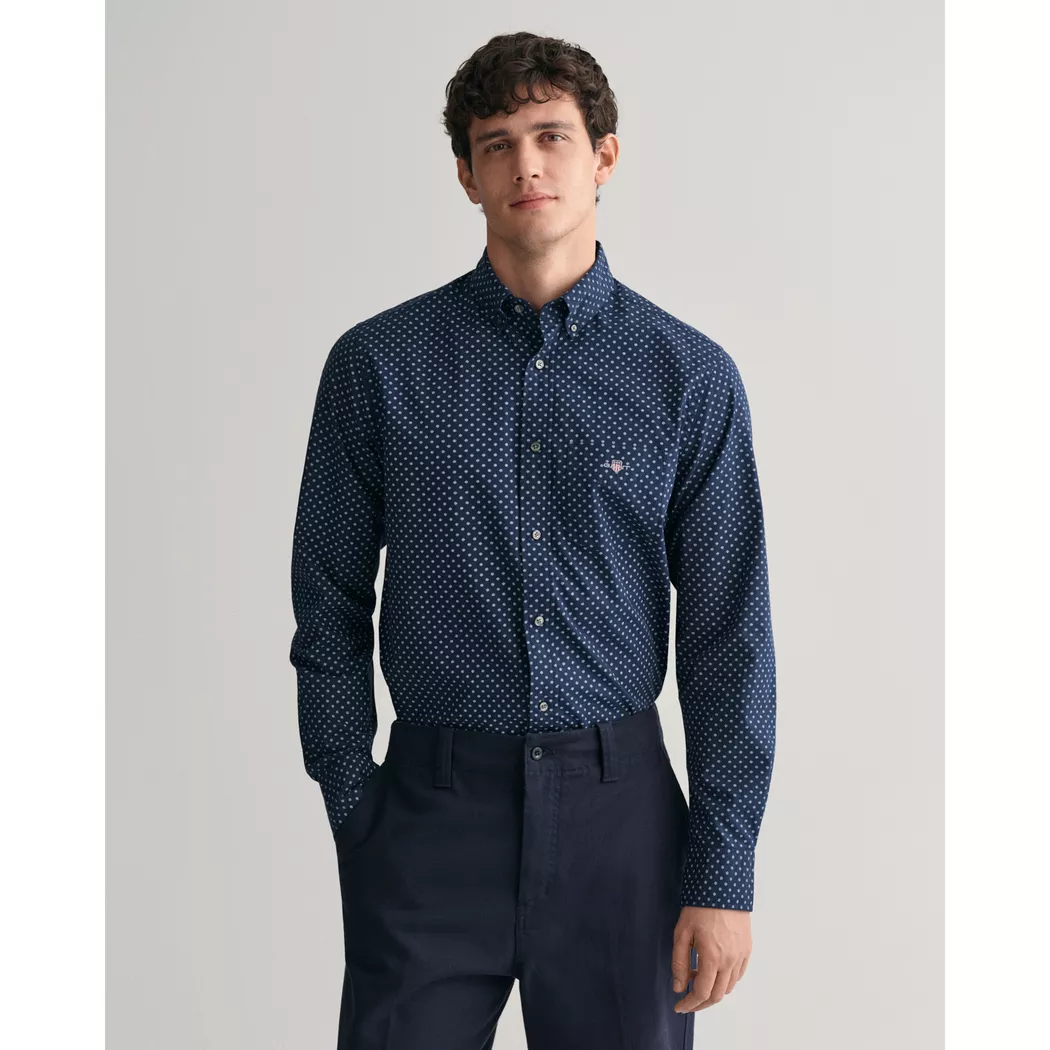 Gant - Bluse, langarm, für Herren, Marine, Größe S