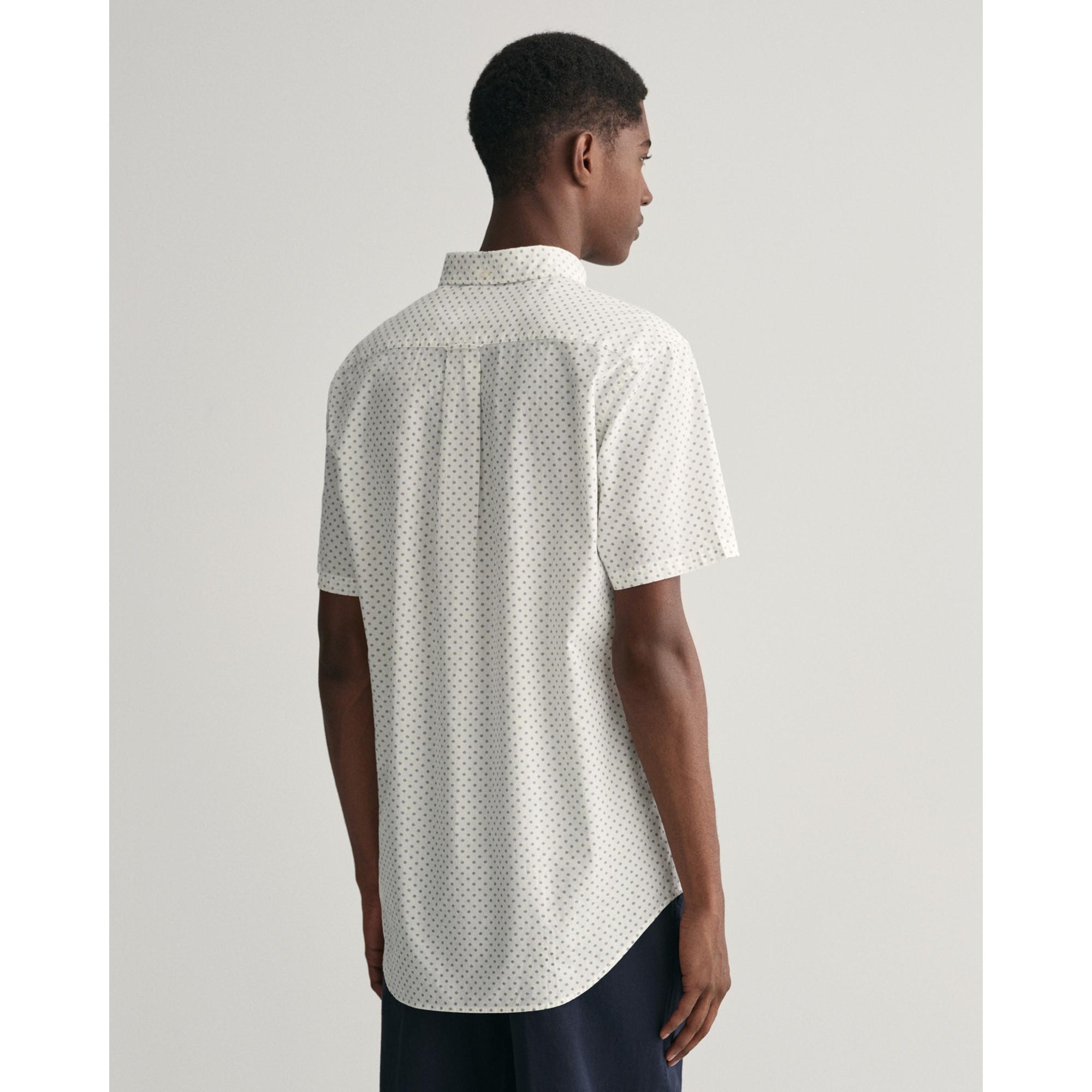 GANT Kurzarm Regular Fit Hemd mit Mikro-Muster  