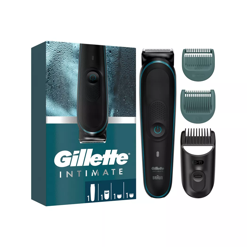 Gillette - Intimate Trimmer i5 per la zona intima maschile, impermeabile, Größe 1 Stück