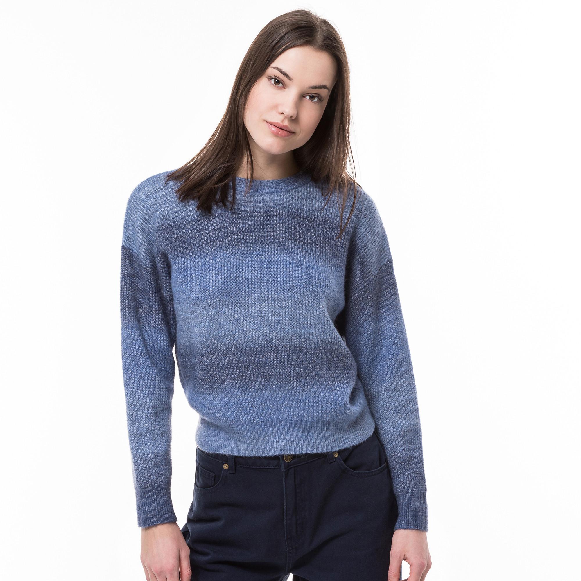 Image of Pullover, Rundhals, Langarm Damen Aquamarine L