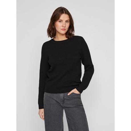 VILA Pull Col Rond Manches Longues  