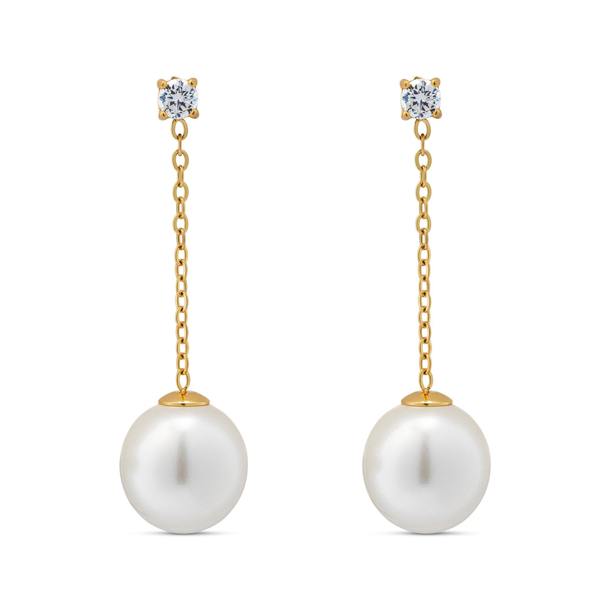 Image of Ohrringe Damen Gold 35mm