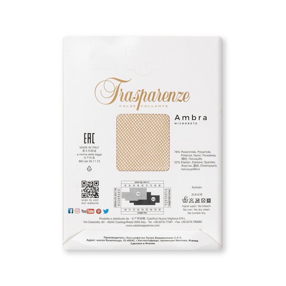 Trasparenze Collant a rete Ambra Microrete  