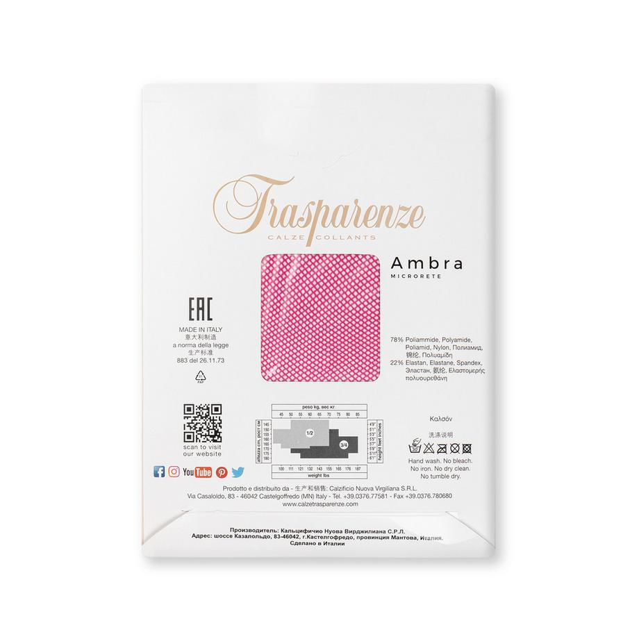 Trasparenze Ambra Collant a Rete Microrete  