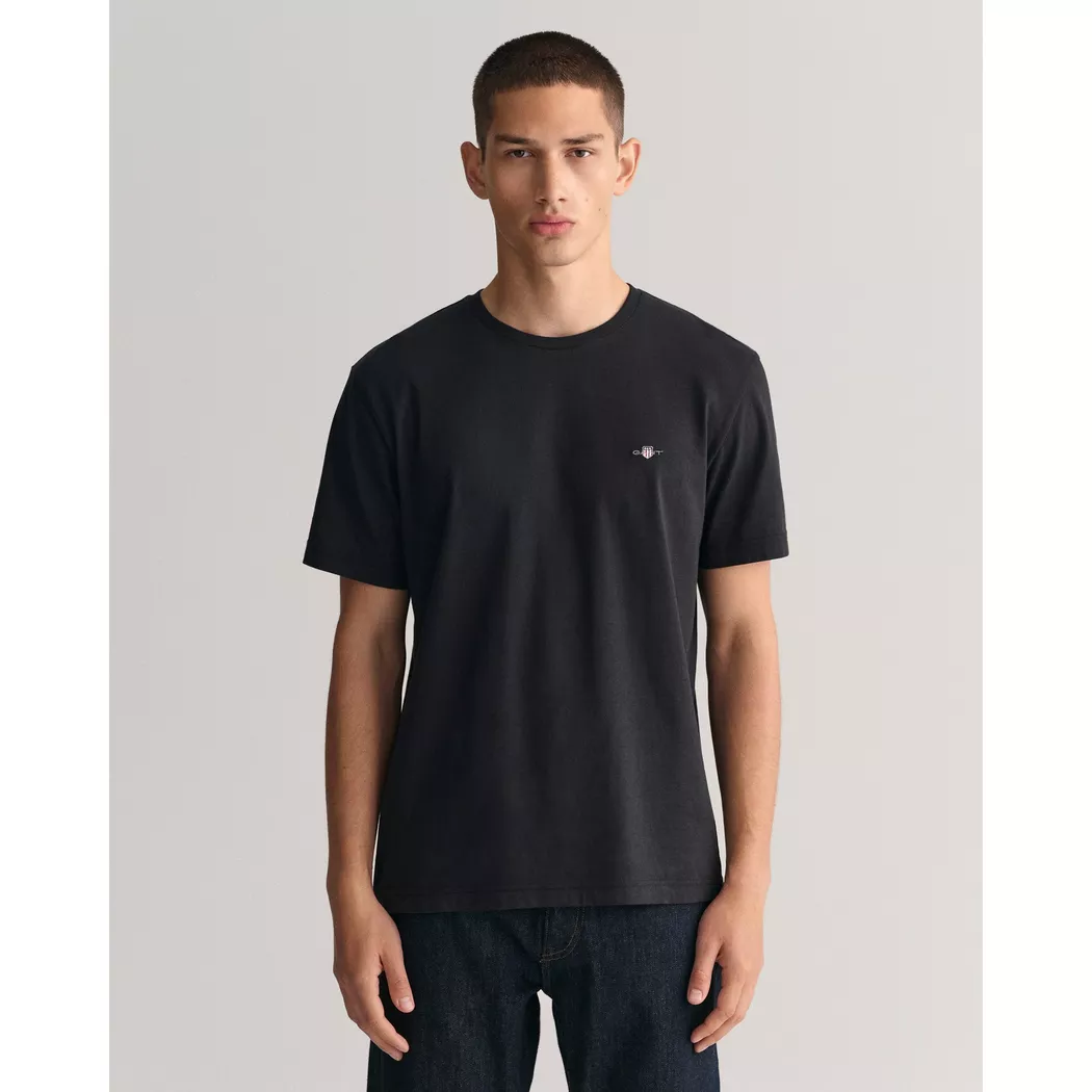 GANT Regular Fit Shield T-Shirt Herr, Black, L