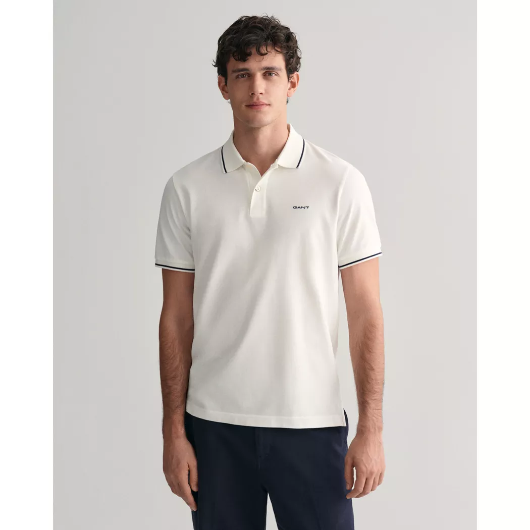 Gant - Poloshirt, kurzarm, für Herren, Weiss, Größe 3XL