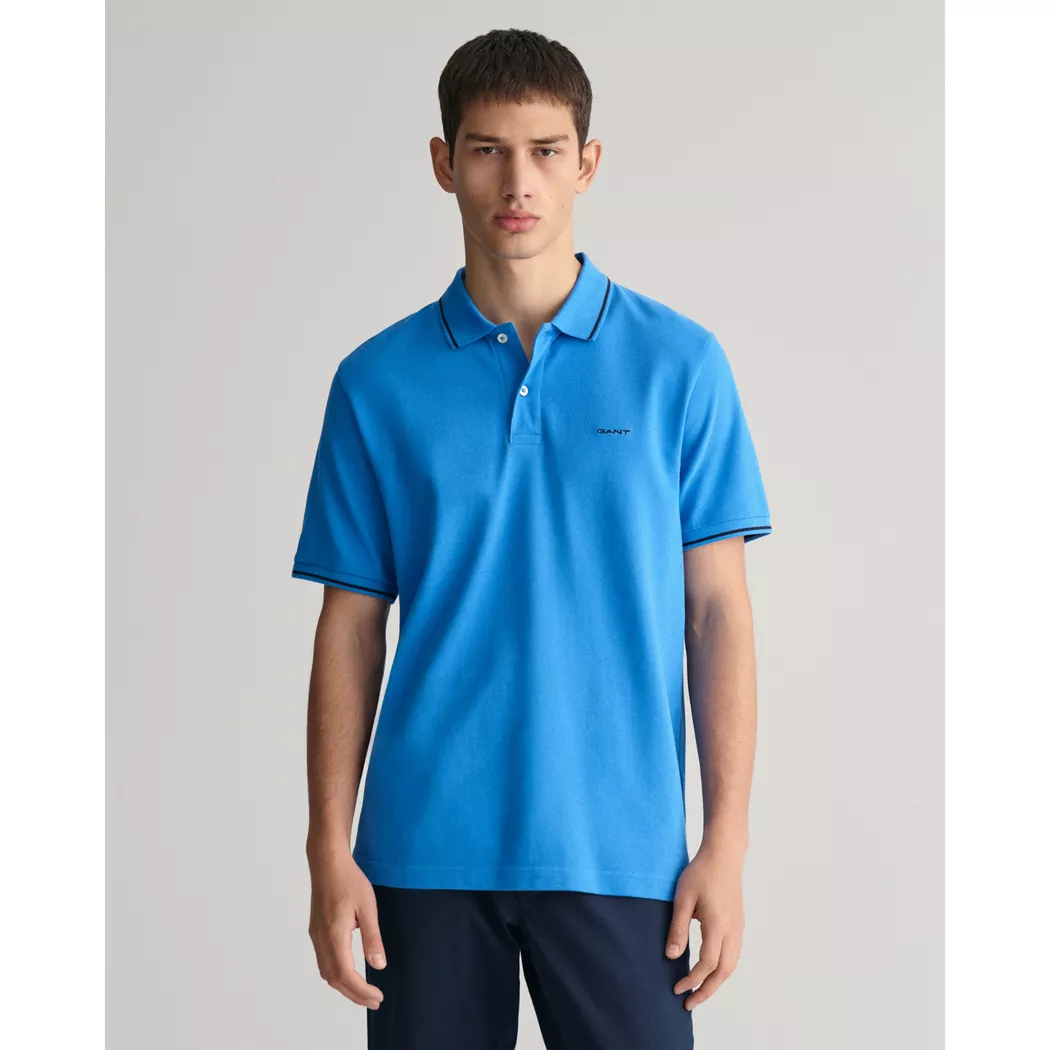 Gant - Poloshirt, kurzarm, für Herren, Blau, Größe M