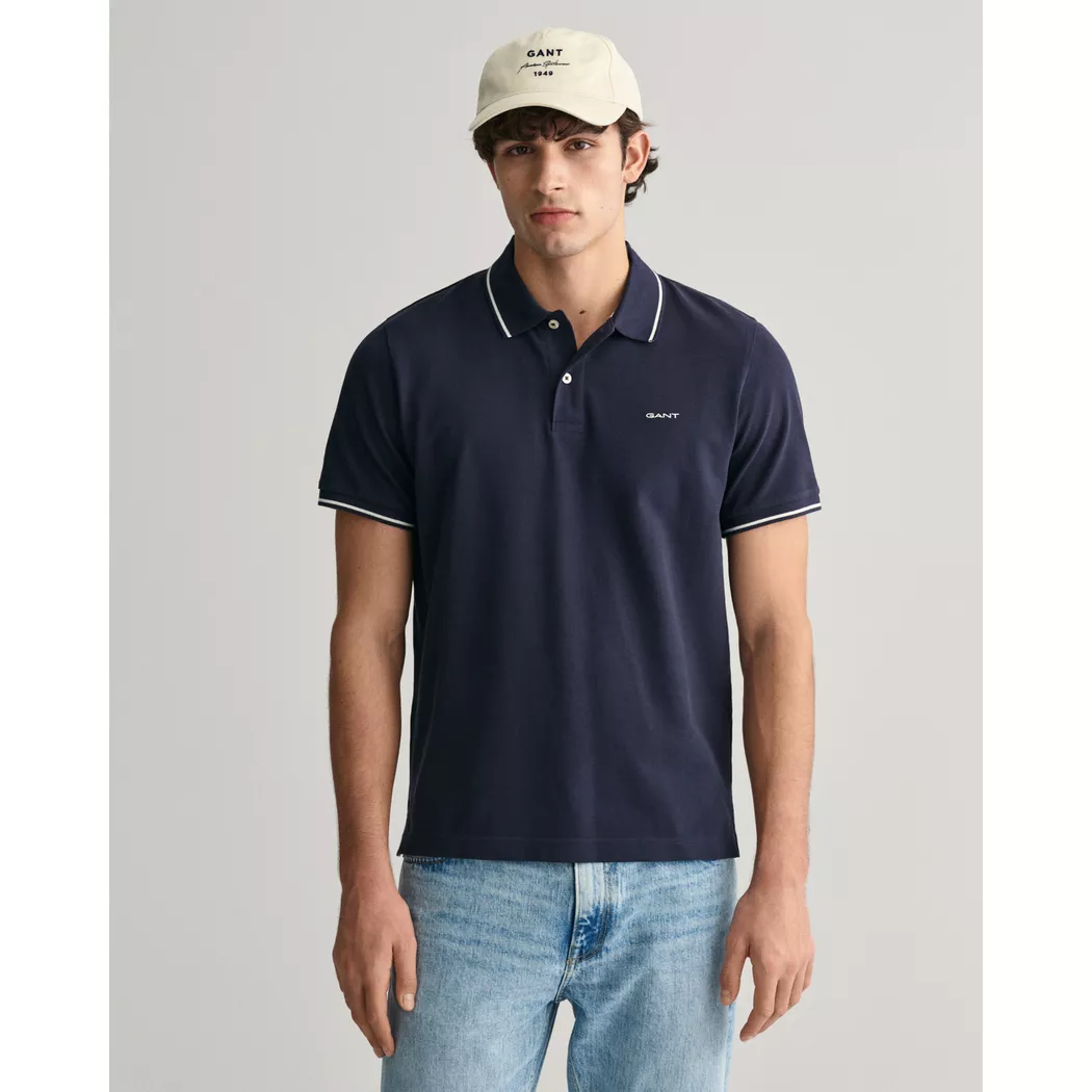 Gant - Poloshirt, kurzarm, für Herren, Marine, Größe L