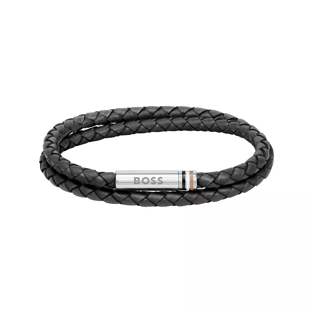 Boss Bracelet 1580489m Black / Silver M Homme
