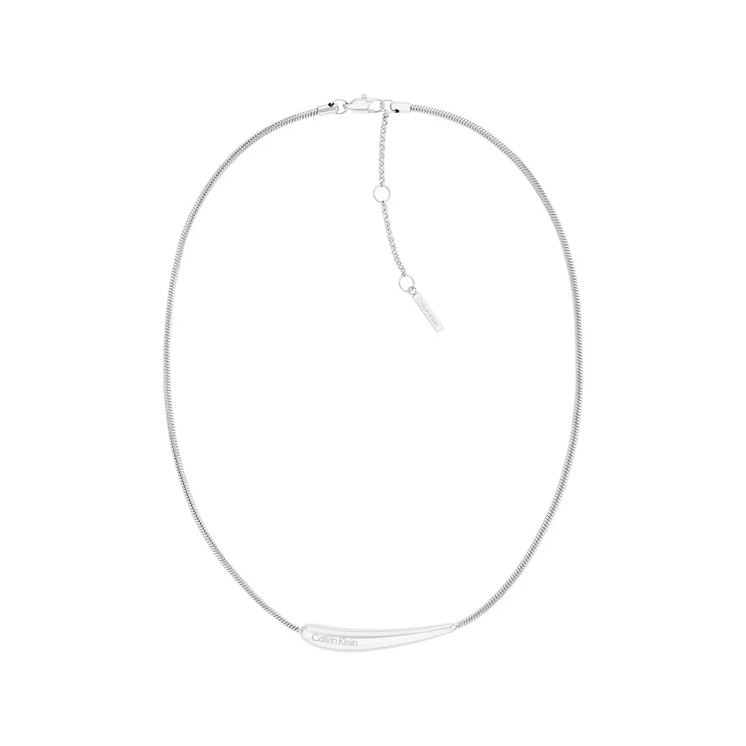 Calvin Klein Collier Elongated Drops Silver One Size Femme