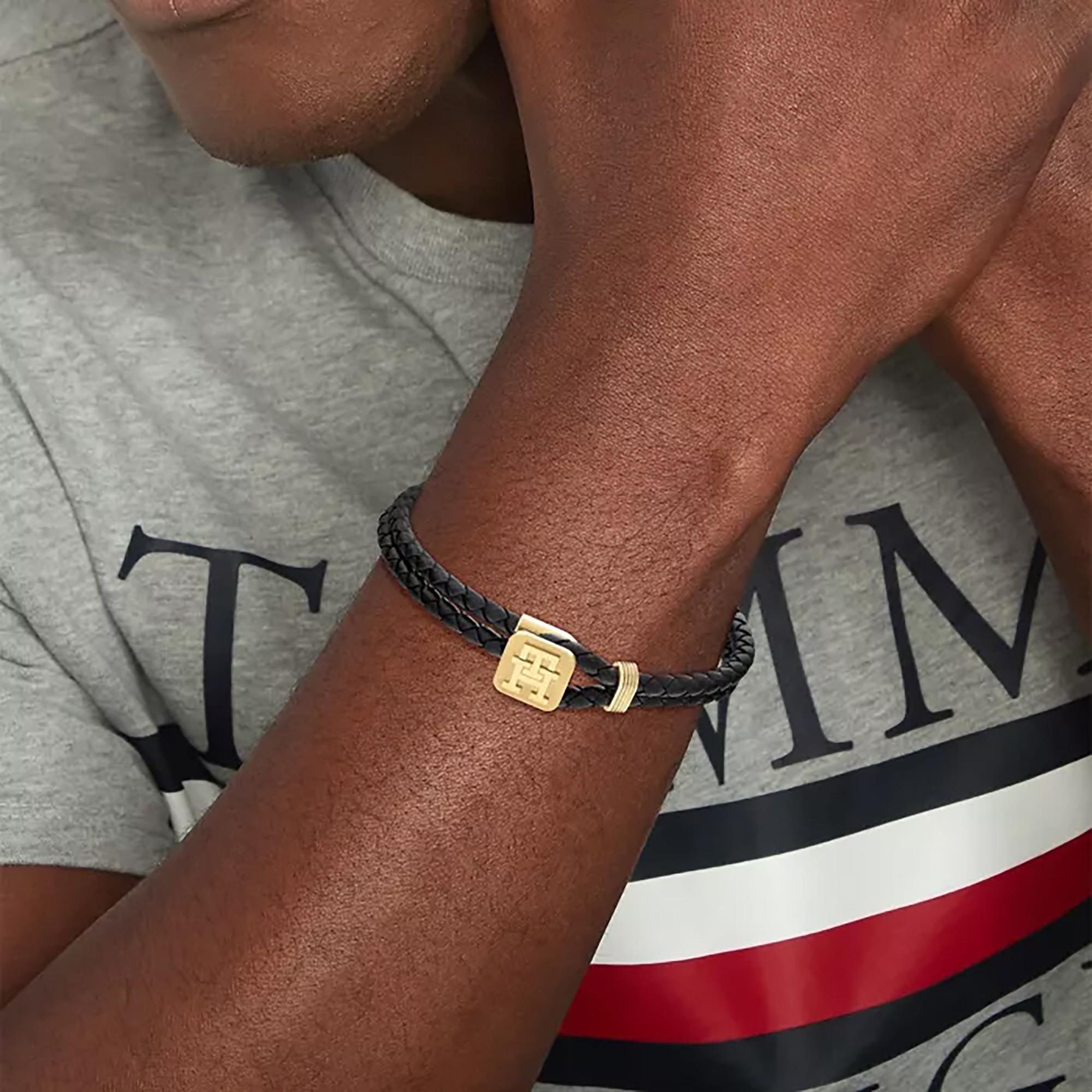 TOMMY HILFIGER MONOGRAM LEATHER Bracciale 