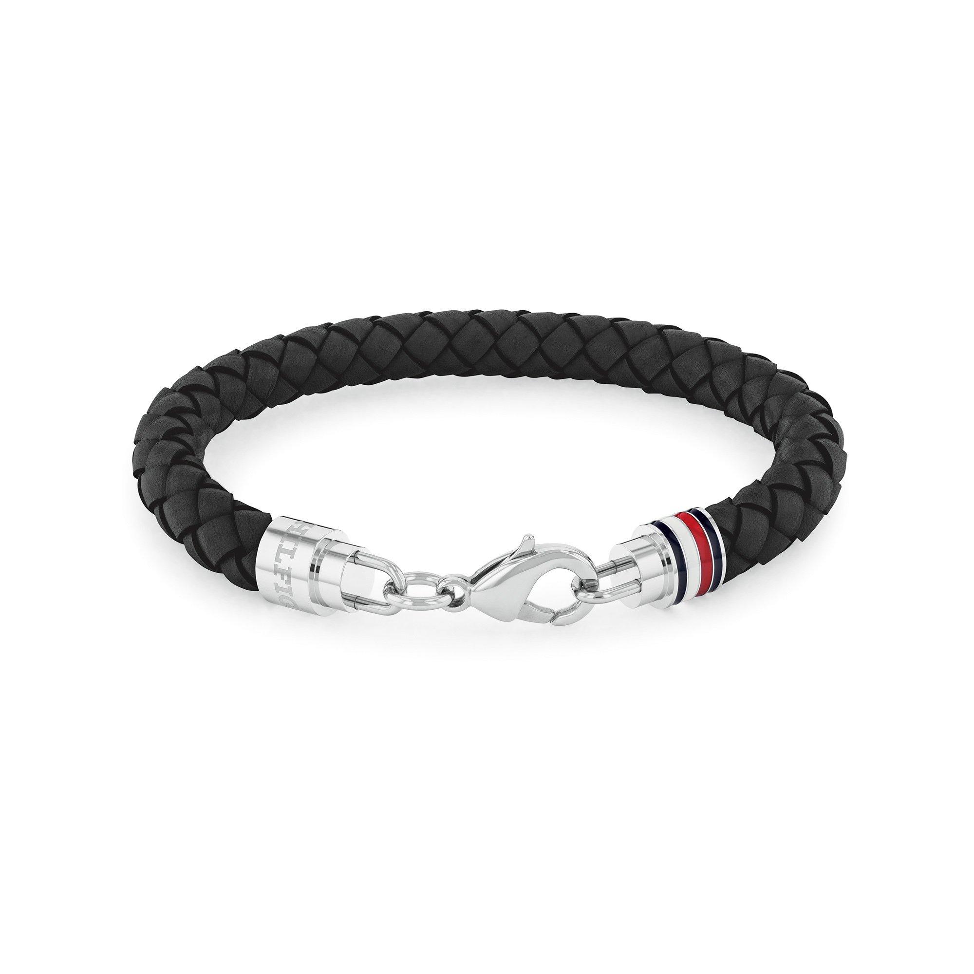 TOMMY HILFIGER ICONIC TH BRAIDED LEATHER BRACELET Bracciale 