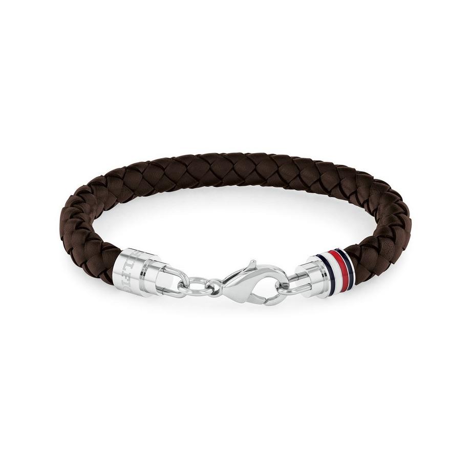 TOMMY HILFIGER ICONIC TH BRAIDED LEATHER BRACELET Bracciale 