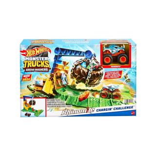 Hot Wheels  Monster Trucks Sfida Demolizione del Carico Rhinomite playset 