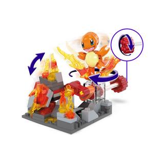 Mega Construx  Pokémon Charmander di tipo Fuoco rotante, set da costruzione giocattolo con personaggio, 81 pezzi 