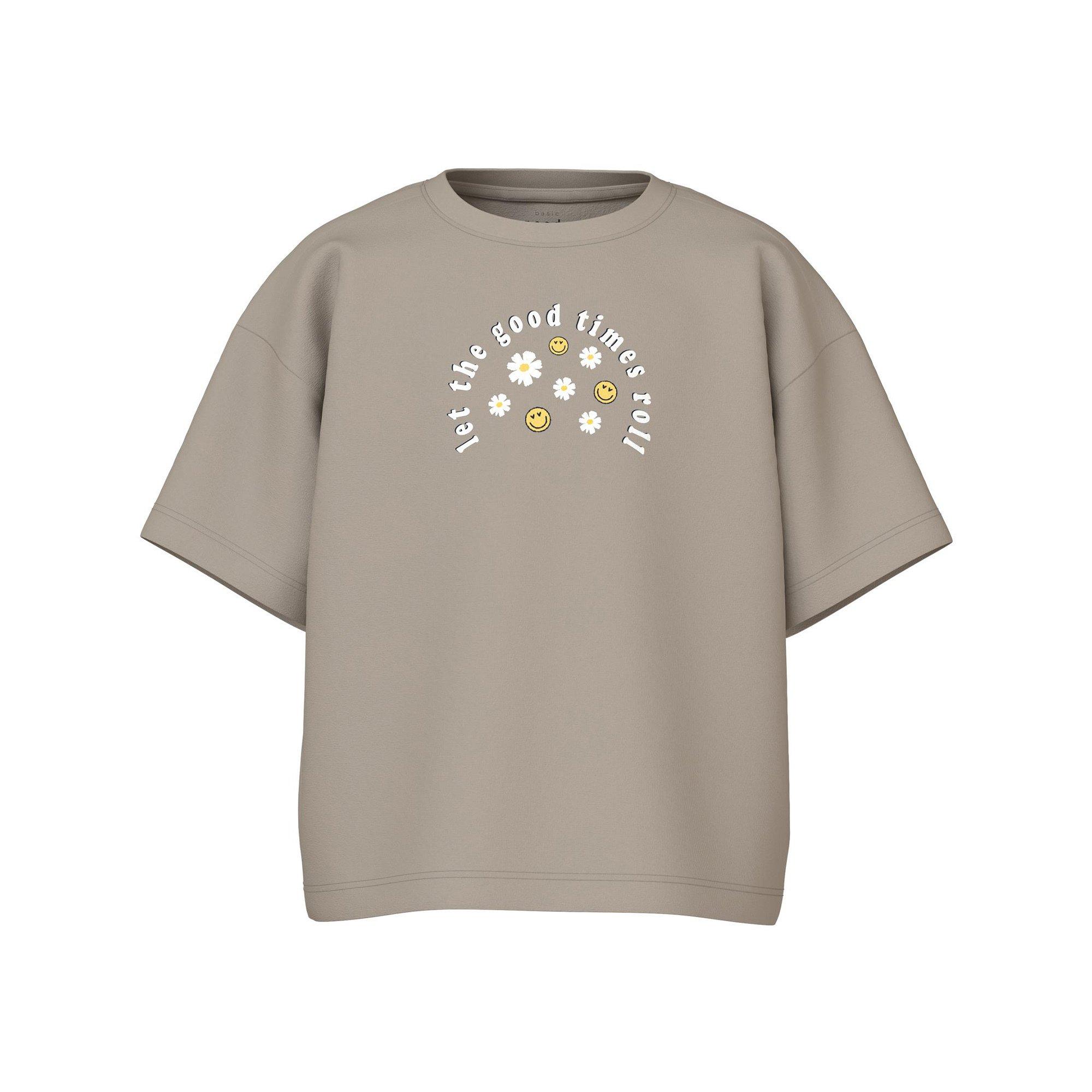 Image of T-shirt, Kurzarm Mädchen Grau 122-128