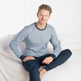 ISA bodywear Unisex Gemustertes Langarm Pyjama Set  