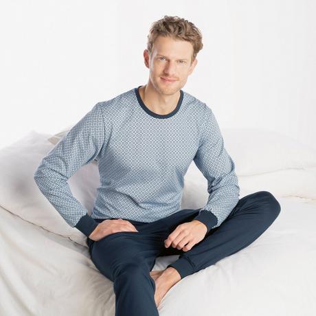 ISA bodywear Unisex Gemustertes Langarm Pyjama Set  