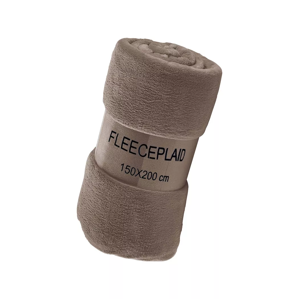 Flair - Fleece Decke, Coral Fleece Decke, 150 x 200 cm, Dunkelbraun