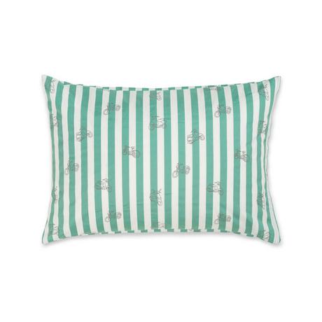 Manor Madeira Taie d'oreiller à rayures imprimé scooter  
