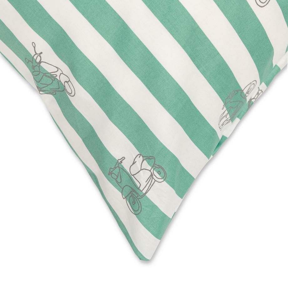 Manor Madeira Federa a righe con stampa scooter  